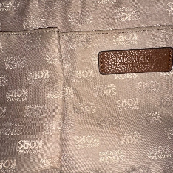 Michael Kors Fulton Camel Brown Leather Satchel Shoulder Bag Handbag - Picture 3 of 7